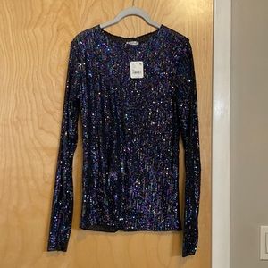 Free People Intimately NWT Sequin Shirt